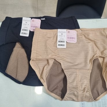 비너스 VPT6858 SET  방수지를 덧대어 위생적인  인견 위생 2매입팬티