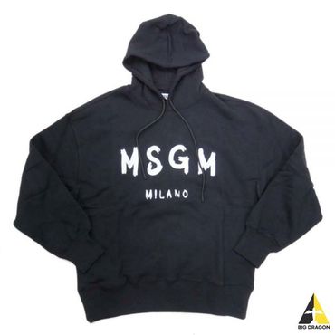 MSGM 엠에스지엠 브러쉬드 로고 후드 티셔츠 (2000MDM515 200001 99)