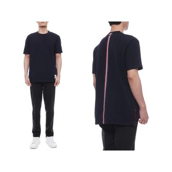 톰브라운 25SS 남성 센터백 RWB 스트라이프 반팔티셔츠 (MJS056A 00050 415 25S)