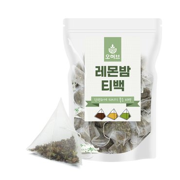 오허브 레몬밤티 레몬밤차 레몬밤 삼각티백차 100개 허브차