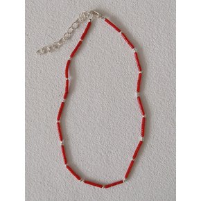 RED BAMBOO NECKLACE