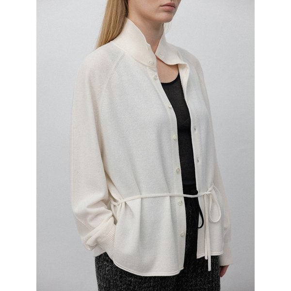 Pure merino convertible collar shirt_Ivory