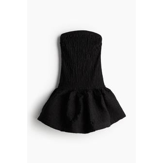 H&M 에이치엔엠 개더드 튜브탑 원피스 1249592001 NEGRO