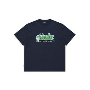 빈티지 크랙 슈무 티셔츠 - NAVY Z263UST040065