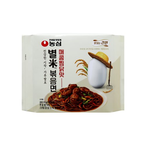 농심 별(米)미볶음면 매콤찜닭맛 151g