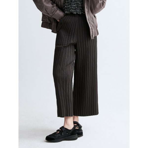 웨이브 퀼팅 플랩 와이드 팬츠_LPPTW125008