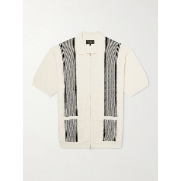 빔스 스트라이프 하프 집업 폴로 셔츠 46376663162982528