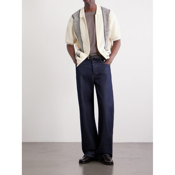 빔스 스트라이프 하프 집업 폴로 셔츠 46376663162982528