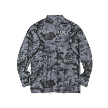 마크앤로나 M GN CAMO PATTERN MOCK-NECK LS T-SHIRTS (LR3IU02M)