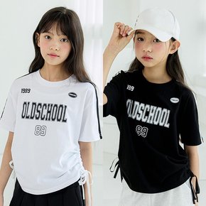 스쿨 스트링 티셔츠 맨투맨 / 여아 주니어 의류 초등학생 옷