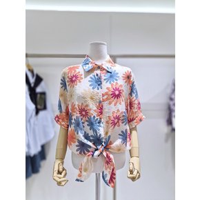 AK원주점 르니앤맥코이 플라워 나염 크롭 블라우스 MN06BL003