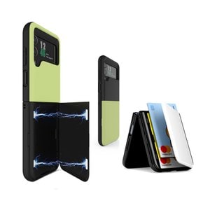 iCover 마그네틱 도어 갤럭시 Z플립3 SM- F711폰 힌지보호+카드수납 범퍼 케이스