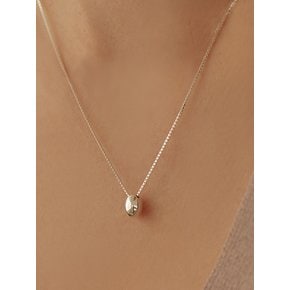 [연말 스페셜 6mm+10mm 진주귀걸이 증정][925 silver] Oval point necklace