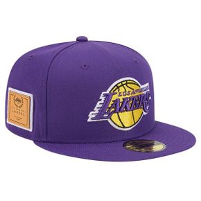 [해외] 1039533 뉴에라 모자 NBA LA 레이커스 Court Sport Leather Applique 59FIFTY Fitted Hat