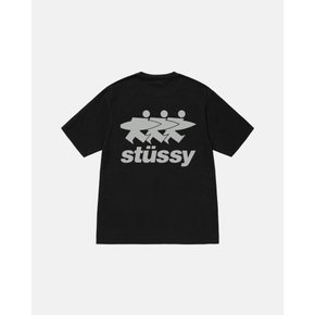 24SS 스투시 서프워크 피그먼트 다이드 반팔 티셔츠 블랙 1905063
