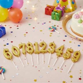 숫자초 골드 케이크초 파티용품 홈 이벤트용품 홈파티아이템 케이크장식품 생일초 BM-322