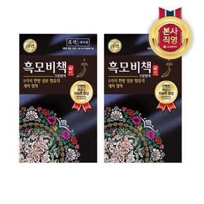 리엔 흑모비책 골드 염색약 90gx2개 흑색