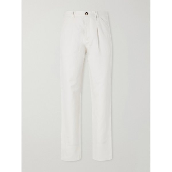 브루넬로쿠치넬리 슬림 코튼 리넨 블렌드 팬츠 46376663163115415