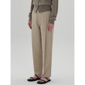 belted round pants_ash khaki