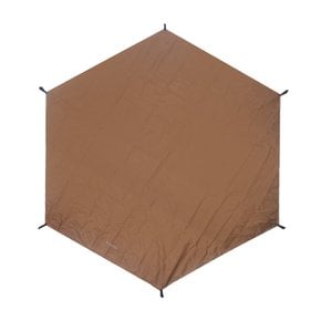 스페이스 원터치 돔 텐트 전용 육각 그라운드시트 중형 / 데저트 탄