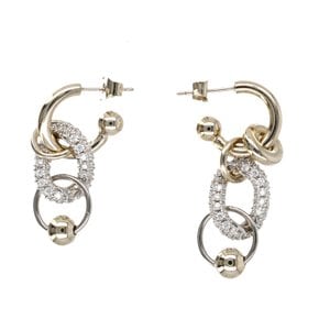 [해외배송] 저스틴 클렌퀏 렉시 인터락킹 후프 귀걸이 LEXIEEARRINGS PALLADIUM