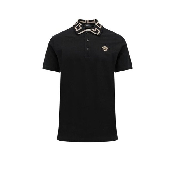 26SS 베르사체 폴로 티셔츠 A87402 1A06199 1B000 BLACK DOM