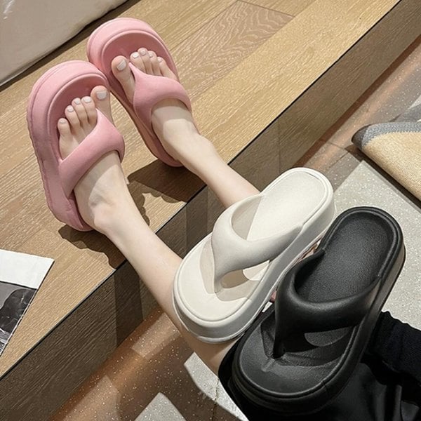 [옷자락] 여자 데일리 편안한 플랫폼 키높이 쪼리