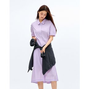 [26SS] 경량 반소매 셔츠 원피스 라이트 바이올렛 HSDR6B403V1