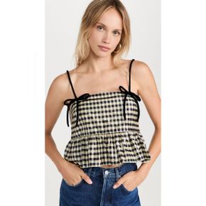 4967690 GANNI Shiny Check Jacquard Top