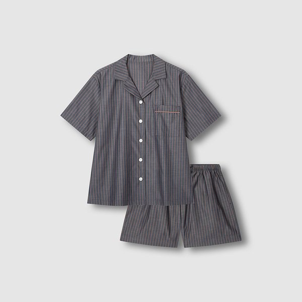 여 스트라이프 3부 파자마 세트 J216201044058