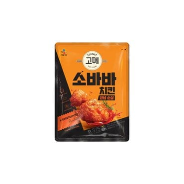 CJ제일제당 냉동 고메 소바바치킨 양념 순살 375g 2개