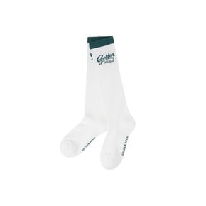 (W) Lettering Jaquard Knee-Socks   G6LAX26332WHX