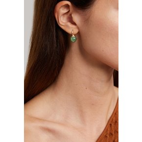 Dew Drops Small 18-karat Gold Serpentine Earrings 그린