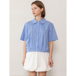 Unbalance stripe blouse_Blue