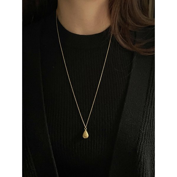 Raindrop Long Necklace [18kGold Plated]