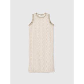 SHEER JACQUARD DRESS_IVORY