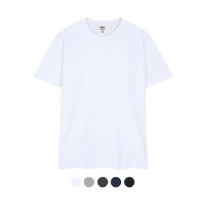 [1+1+1] 3장세트 공용 30수 순면 라운드 기본 무지 반팔 티셔츠