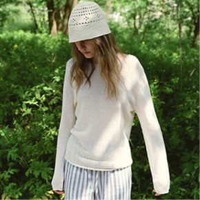 [블랭크03] paper wholegarment knit (cream)