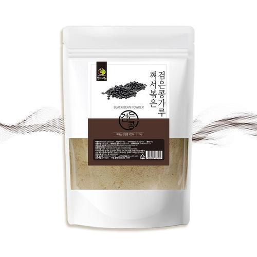 [굿소일] 쪄서 볶은 국산 검은콩 가루 분말 1kg(1)