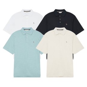 [24SS][SOFT COTTON][4COLOR] 인터록 반팔 카라 티셔츠 (HZTS4B436)