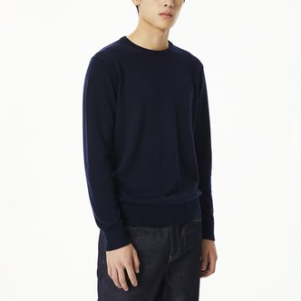 JAJU 남 라운드넥 니트(NAVY / CHARCOAL / BLACK)