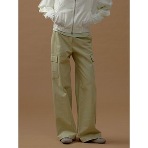 COTTON POCKET CARGO PANTS (natural green)