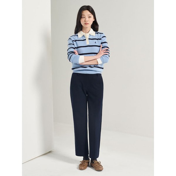 기모 슬림 스트레이트 팬츠  네이비 (BF5921C54R)