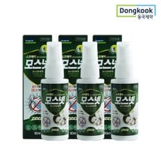 모기 진드기 기피제 [모스넷 스프레이 60ml] 3개 모기퇴치제 야영 캠핑 벌레 기피