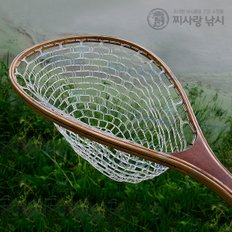 돈키호테피싱 실리콘 우드 뜰채 송어 쏘가리 낚시 계류용