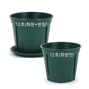  화분백화점 플라스틱 원형 플분 슬릿 화분 12호