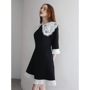 Daisy collar dress (Black)