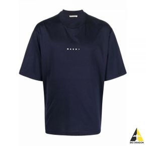 마르니 T-SHIRT (HUMU0223P1 USCS87 LOB99) (로고 프린팅 코튼 티셔츠)