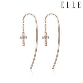 14K 심플 크로스 귀걸이 EL14EE025