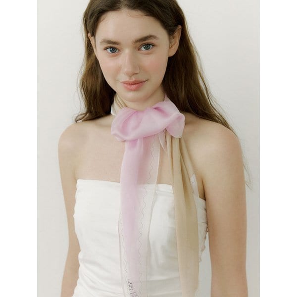 샤인 쉬폰 실크 스카프 (2 color)